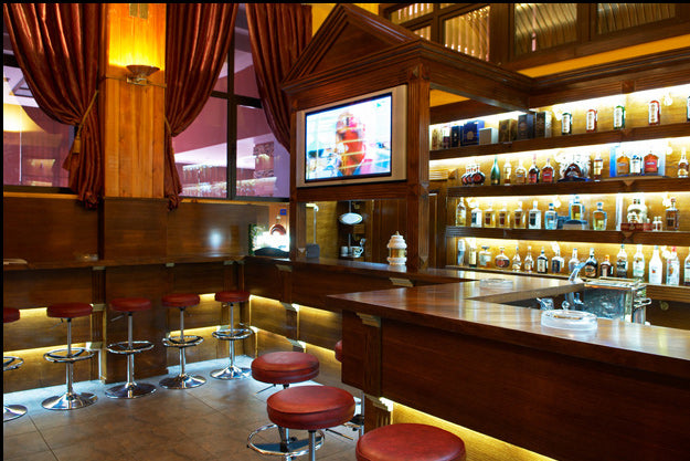 A large commercial epoxy bar top