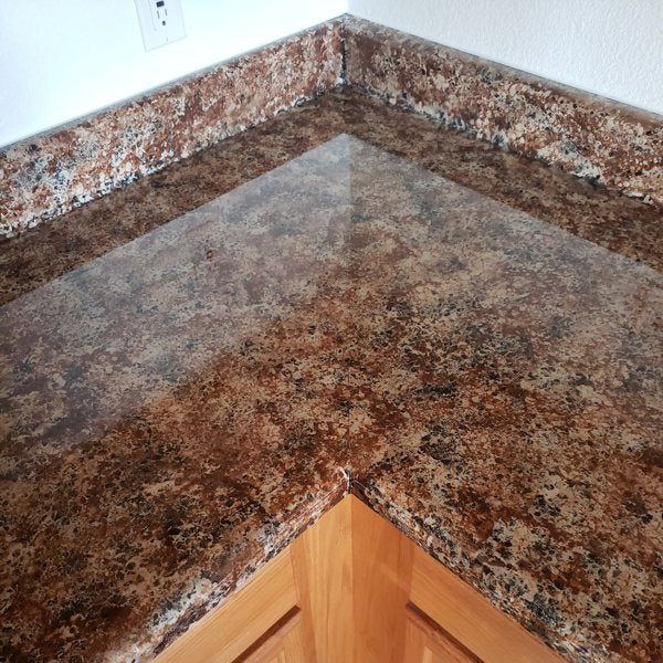 An epoxy countertop.