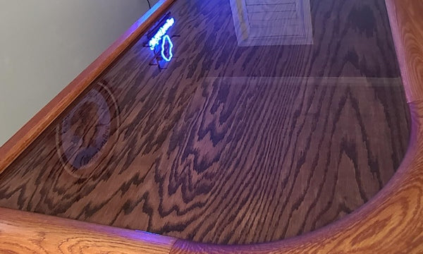 An epoxy countertop made with proper pouring