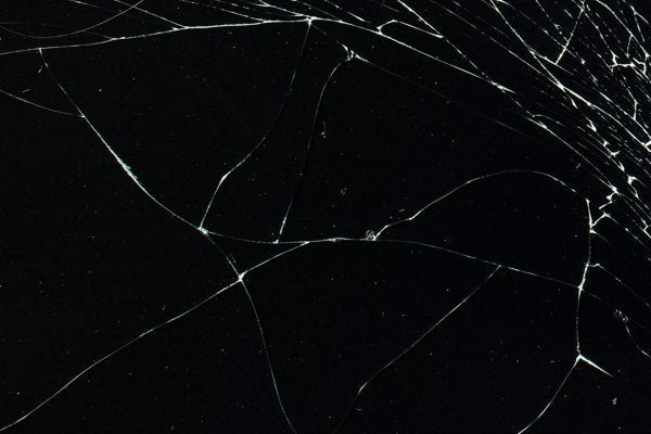 Visible cracks in an epoxy surface.