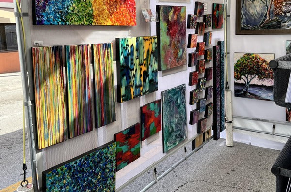 An epoxy resin art exhibit