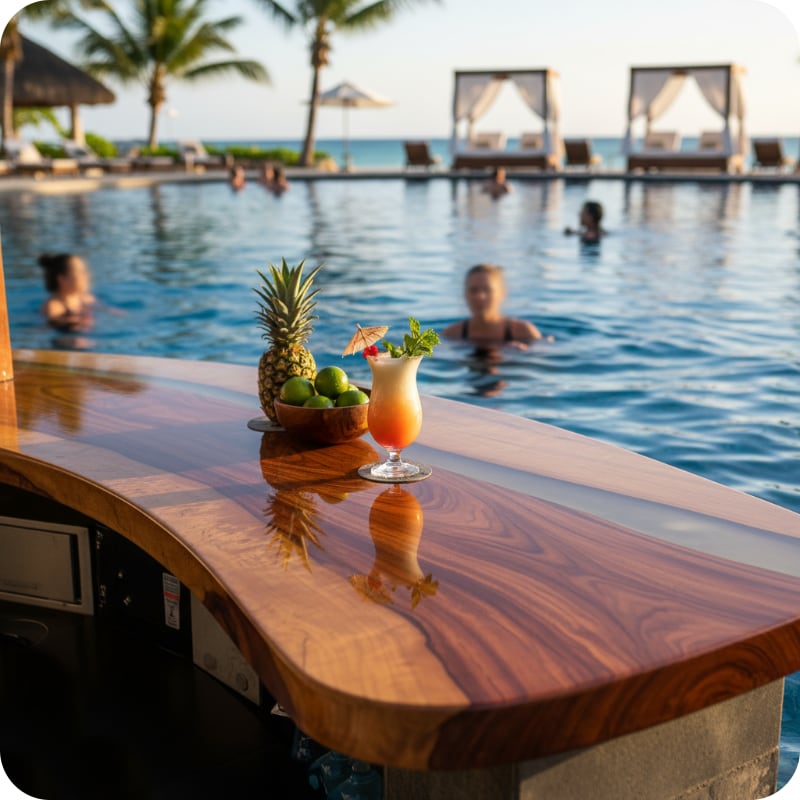 Bahamas Epoxy Bar Top