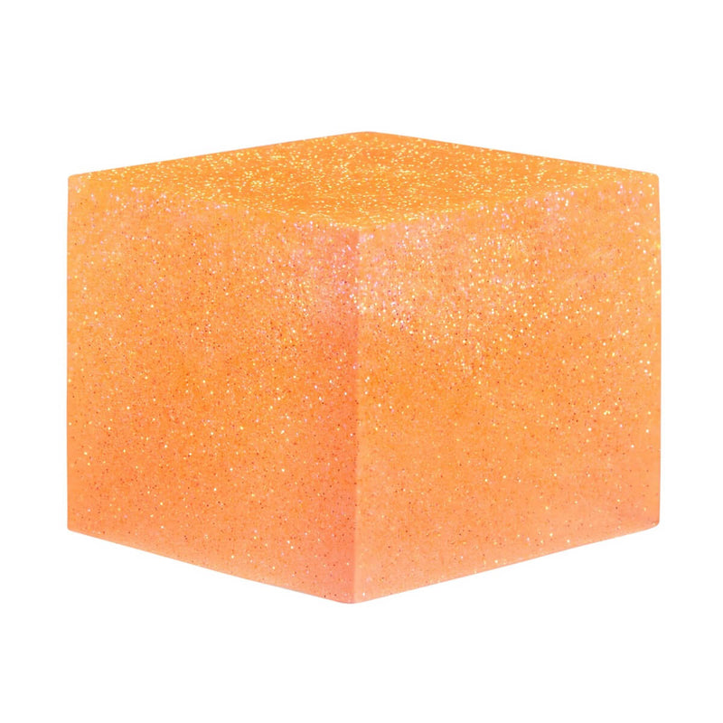 Glitter-Orange-Epoxy-Cube
