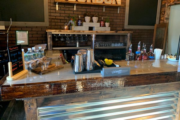 A commercial epoxy bar top with an UltraClear Bar & Table Top Epoxy finish.