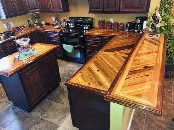 A beautiful epoxy kitchen countertop made with UltraClear Table Top Epoxy.