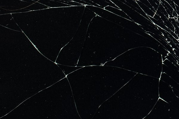 Visible cracks in an epoxy surface.