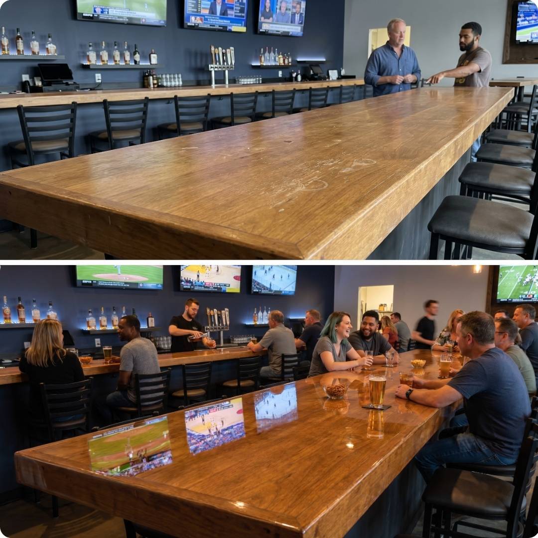 Sports Bar with UltraClear Epoxy