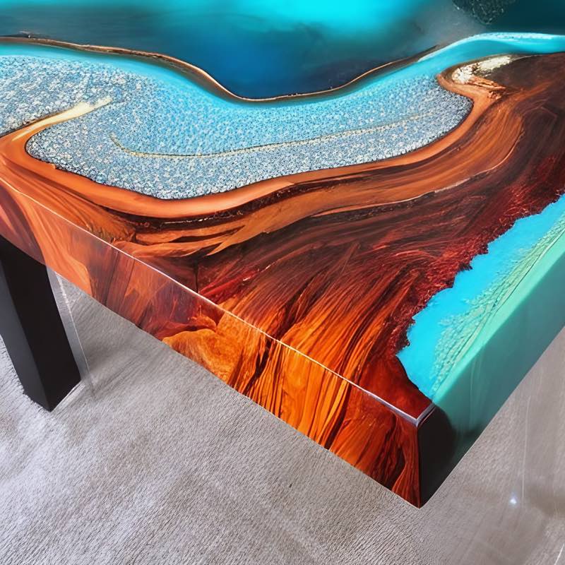 Deep Pour Epoxy Wood Table