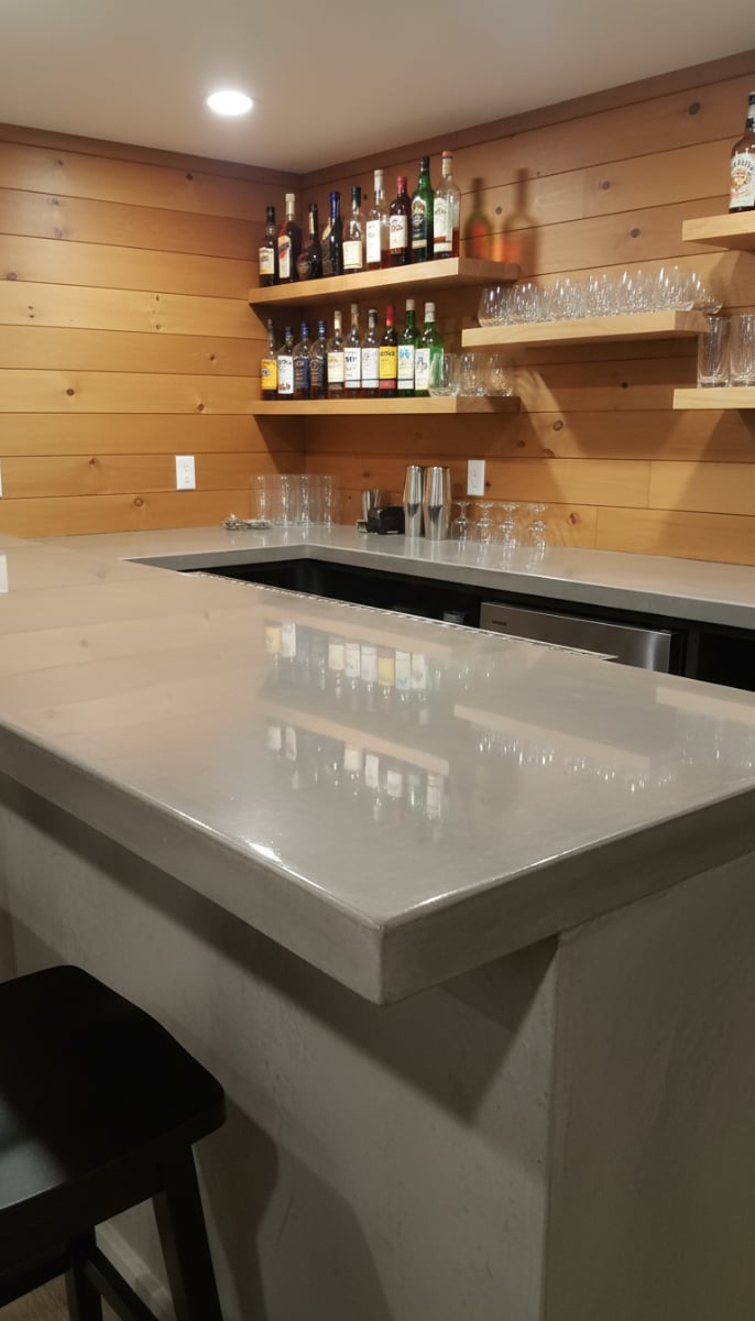 Epoxy Concrete Bar Top
