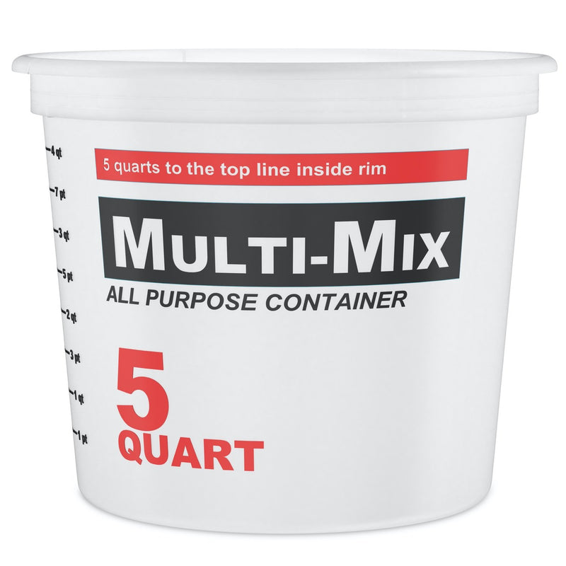 Clear Plastic 5 Quart Epoxy Resin Mixing Cups - Graduated Measurements in  ML and OZ